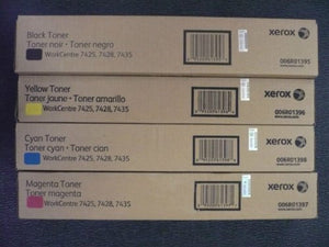 Xerox 7425 Toner Cartridge (Black,Cyan,Magenta,Yellow,4-Pack) in Retail Packaging
