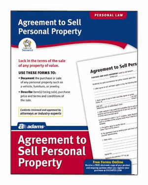 Adams Agreement to Sell Personal Property Form, 8.5 x 11 Inch, White (LF115)