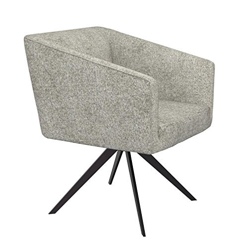Rivet Vibe Swivel Fabric Office Desk Chair, 25.2"W, Light Grey