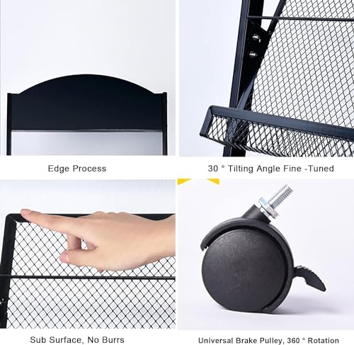 WEBERT Floor Standing Magazine Rack with 4 Pockets