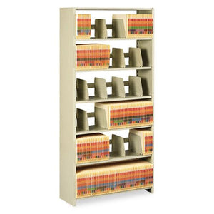 Tennsco 1276PCSD 36 by 12 by 76-Inch Snap-Together Open Shelving Steel 6-Shelf Closed Starter Set, Sand