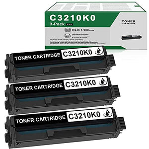 3 Pack Black High Yield C3210K0 Toner Cartridge Compatible Replacement for Lexmark C3224dw C3326dw MC3224dwe MC3224adwe MC3326adwe Printer