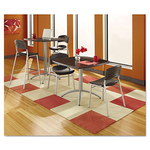 Iceberg 64527 CaféWorks Bistro Stool, Blow Molded Polyethylene, Graphite/Silver