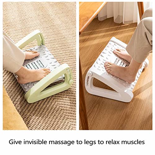 JEMMCO Height Adjustable Under Desk Footrest with Massage Surface - Green