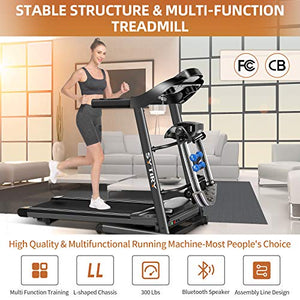 SYTIRY Treadmill,3.25Hp Home Folding Treadmill, Treadmill with Multifunctional Massage Head, Aerobic Fitness Trainer for Waist, Legs and Neck, Running Machine Suitable for Home/Office