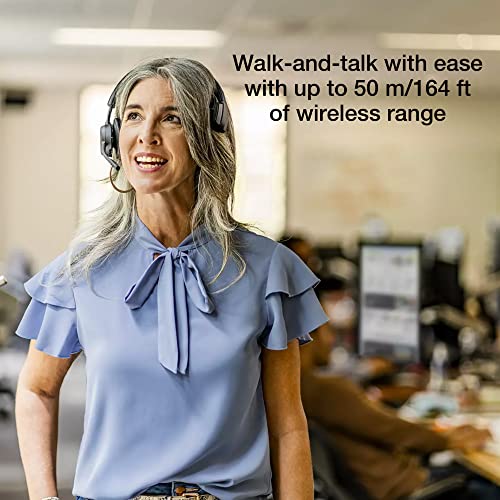 Global Teck Worldwide Poly Voyager 4310 Plantronics UC Wireless Bluetooth Mono Headset (USB-A) Teams - Bundled w/ Microfiber - Compatible Deskphone, PC/Mac - Zoom, RingCentral, Vonage
