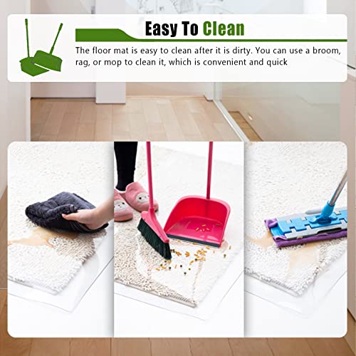 JYDQM Clear Plastic Vinyl Rug Protector Cover - 1.5mm Thick Floor Mat for Carpet and Office Chair - Wipeable - (Size)