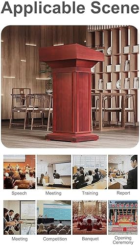 SMuCkS Lectern Podium with Spacious Drawer for Churches, Offices, Schools, and Events
