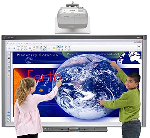 SMART 87" Interactive Whiteboard and Projector for Professional Collaboration and Classroom Presentations