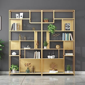 LIMKOO Industrial Wind Office Bookshelf Floor Partition Decoration Rack Shelf - B, 100 * 30 * 200cm