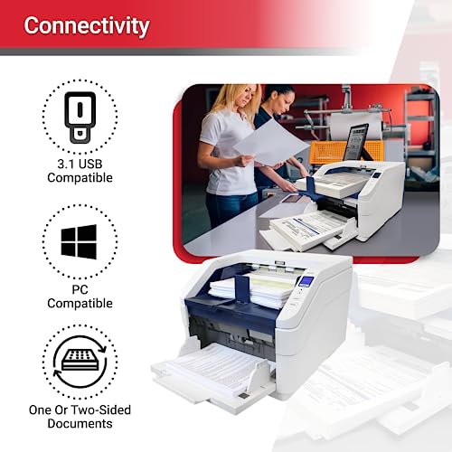 Visioneer Xerox W130 Duplex Document Scanner for PC with 500-Page ADF