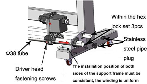 US Stock 54'' 64'' 74'' Automatic Media Take up Reel System Paper Pickup Roller with 2 Motors for Roland Mutoh ValueJet 1324 / Valuejet 1304 / RJ-900C Epson Mimaki Roland Inkjet Printers