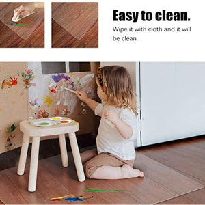 HOBBOY Clear Hard-Floor Chair Mat 1mm Thick - Transparent Protector for Hardwood Floors