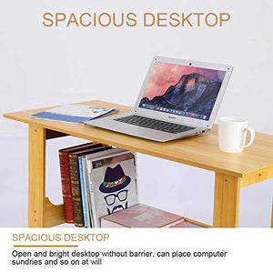 Tponi US Fast Delivery Home Office Computer Desk 40 inch Modern Home Desktop Computer Desk Gaming PC Laptop Desk Workstations Bedroom Laptop Study Writing Table for Home Office Writing Desk (Yellow)