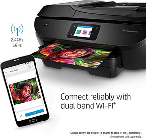 HP ENVY Photo 7855 All in One Photo Printer with Wireless Printing, HP Instant Ink ready, Works with Alexa (K7R96A)