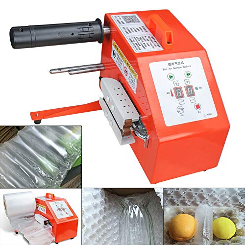 Inflatable Air Cushion Machine, 110V-220V 200W Led-Display Air Dunnage Bag Packaging Machine for Packaging Red Wine Glass Products Ceramic Fragile Products Fresh Fruits