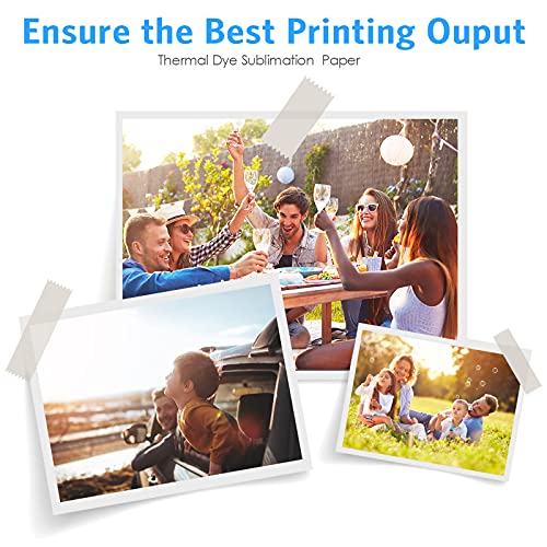 Liene 4x6'' Rechargeable Photo Printer Bundle (100 pcs +3 Ink Cartridges), Wireless Photo Printer for iPhone, Smartphone, Android, Computer, Dye Sublimation Printer, Photo Printer for Travel, Home Use