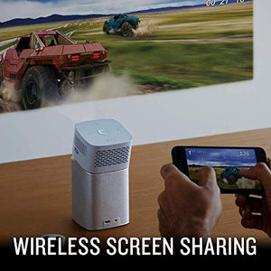 BenQ GV1 Wireless Mini Portable Projector | Google Cast & AirPlay | Bluetooth Speaker | Wi-Fi (or Wireless Display) | USB-C | HDMI Connectivity