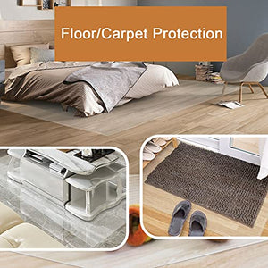 None PVC Chair Floor Mat Home Office Protector for Hard Wood Floors, Carpet Protector Chair Mat, Desk Chair Mat for Carpet, Non-Slip Floor Protection Mat (100x120cm)