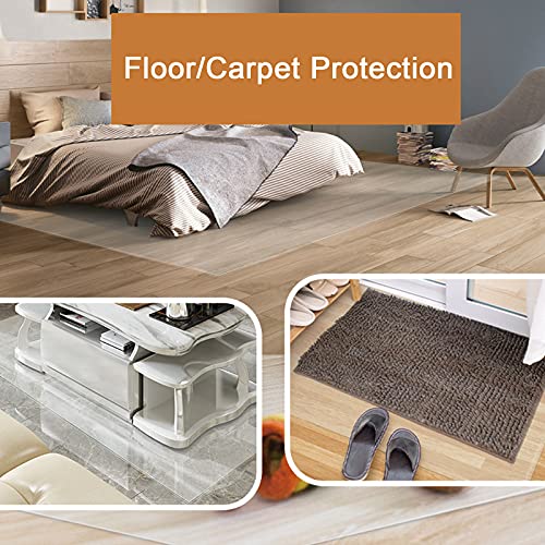 PVC Chair Floor Mat Home Office Protector for Hard Wood Floors, Carpet Protector Chair Mat, Desk Chair Mat for Carpet, Non-Slip Floor Protection Mat (100x120cm)