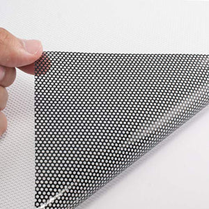 Perforated Self-Adhesive Vinyl Window Film One Way Vision Print Media Privacy Wrap Roll for Inkjet Printer, 120GSM 42 Inch x 165 Feet