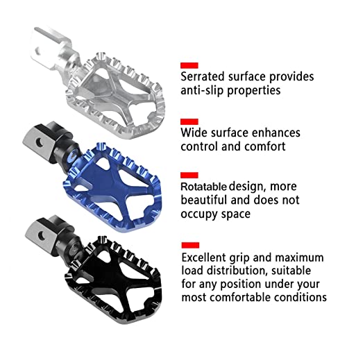CORCI Motorcycle Foot Pegs for BMW F850GS F750GS R1200GS R1250GS - Front Adjustable Footrests