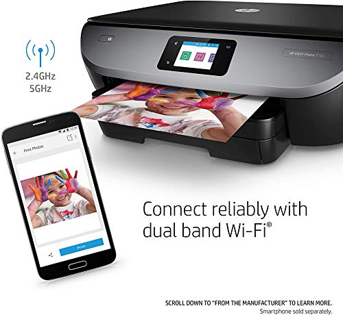 HP ENVY Photo 7155 All-in-One Photo Printer with Wireless Printing, HP Instant Ink, Works with Alexa (K7G93A)