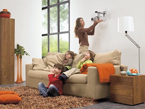 Vogel's Projector Wall Mount, Universal Swivel and Tilt - EPW 6565 Bracket for projectors max 22 lbs, Black/Silver