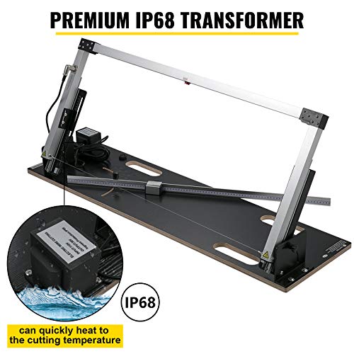 VEVOR Desktop Styrofoam Cutting Machine 42 cm Max. Cut Thickness Foam Cutter 97 cm Max. Cut Length Hot Wire Foam Cutter 0-90° Styrofoam Cutter with Six Heating Wires for Cutting Foams Pearl Cotton