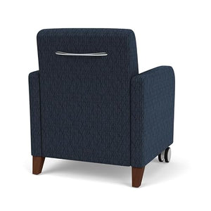 Lesro Siena Blue/Walnut Lounge Reception Guest Chair