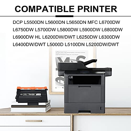 (6 Pack, Black) TN820 TN-820 Compatible Toner Cartridge Replacement for Brother DCP-L5650DN MFC-L6700DW L6750DW L5700DW L5800DW L5900DW L6800DW L6900DW HL-L6250DW L6300DW L5100DN L5200DW/DWT Printer
