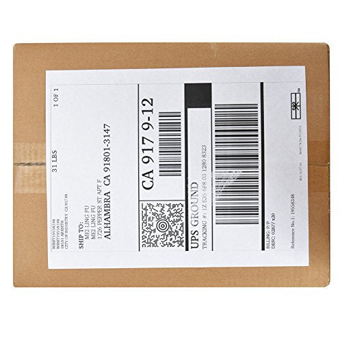 9527 Product Full Sheet Shipping Labels, 8-1/2" x 11" Blank White Sticker Paper, Self Adhesive Address Labels for Laser/Inkjet Printers, 5000 Labels