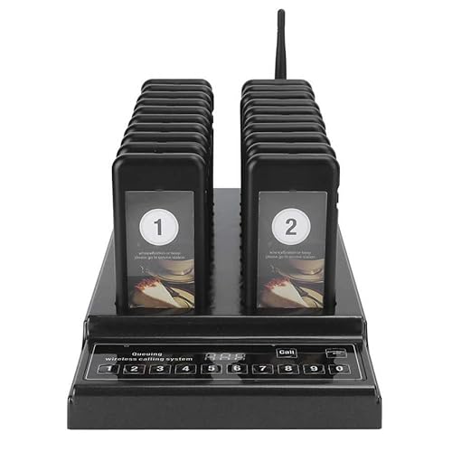None KDBYT Restaurant Waiter Service Calling System 999-Channel 20 Keyboard Pagers