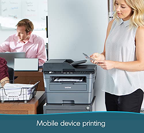 Brother MFC-L2710DWB All-in-One Wireless Monochrome Laser Printer for Office - 4-in-1 Print Copy Scan Fax - Auto Duplex Printing, 32 ppm, 50-Sheet ADF, Amazon Alexa, AirPrint, Tillsiy Printer Cable