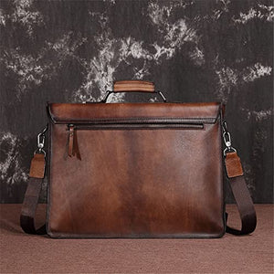 NMBBN Postman Men's Bag Retro Briefcase Horizontal Business Bag Men's Laptop Bag Messenger Bag (Color : A, Size : 31 * 9 * 40cm)