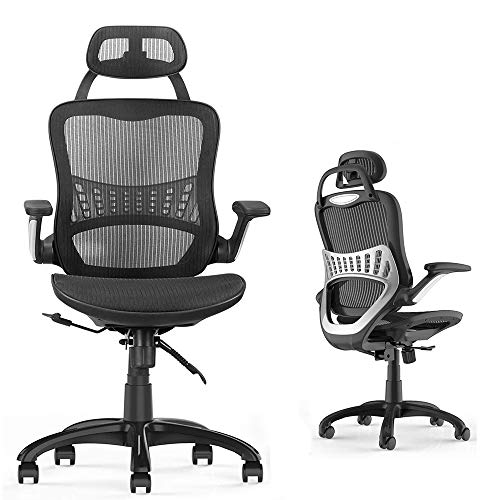 Ergonomic Office Task Chair,Desk Chair, High Back Executive Home Office Desk Chair with Arms Adjustable Height Back Lumbar Support Mesh Heavy Duty