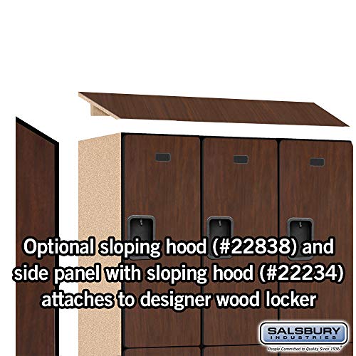 Salsbury Industries Double Tier Designer Wood Locker - 18" Wide - 3 Wide - 6 Feet High - Mahogany