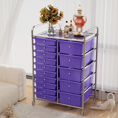 SXHEYUY 15-Layer Drawer Rolling Utility Organizer Storage Cart