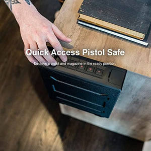 Vaultek Slider Series Rugged Bluetooth Smart Handgun Safe Quick Open Pistol Safe with Rechargeable Li-ion Battery (Biometric + WiFi)