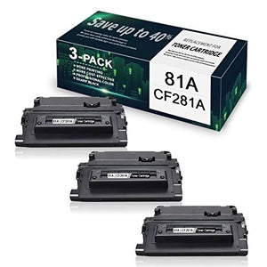 3-Pack Black 81A | CF281A Compatible Toner Cartridge Replacement for HP Enterprise M604dn M604n M605n M606dn M630h M606x MFP M630f M606 M604 M630z M605 M630 M630 Printer, Toner Cartridge.