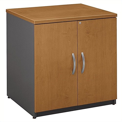 BUSH BUSINESS FURNITURE Series C: 30-inch Door Bookcase, Natural Cherry/Graphite Gray
