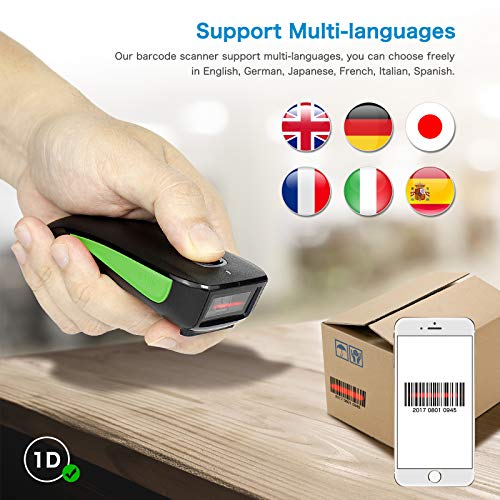 NETUM C740 Mini Barcode Scanner, Bluetooth & 2.4G Wireless & Wired 3-in-1 Bar Code Scanner