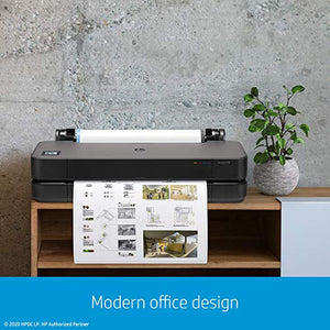 HP DesignJet T230 Large Format Compact Wireless Plotter Printer - 24", with Modern Office Design (5HB07A)