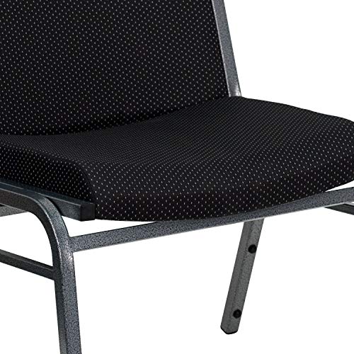 Flash Furniture 2 Pack HERCULES Series Big & Tall 1000 lb. Rated Black Fabric Stack Chair