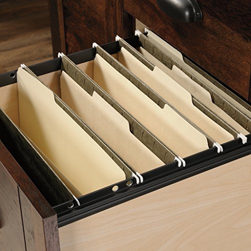 Sauder 420475 Harbor View Computer Desk, L: 62.21" x W: 23.50" x H: 57.36", Curado Cherry Finish