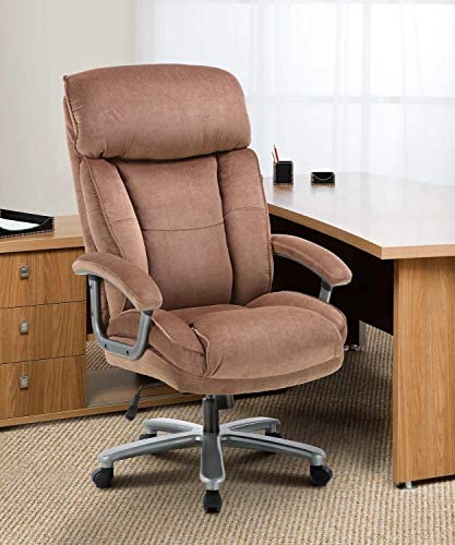 CLATINA Ergonomic Big and Tall Executive Office Chair - Beige, 400lbs Capacity