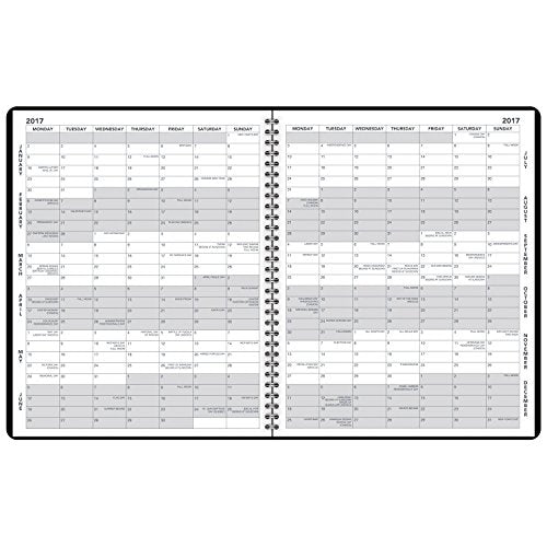 AT-A-GLANCE Monthly Planner / Appointment Book 2017, 15 Months, 8-7/8 x 11", Black (70-260-05)