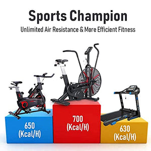 leikefitness Fan Exercise Bike K22607 and Ab Carver Wheel Roller 1300 Bundle