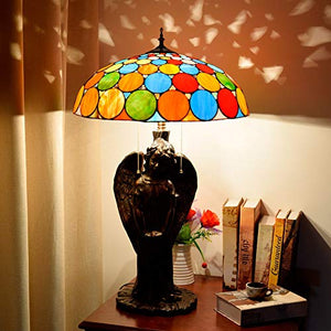 Xiaohu Tiffany Style Multicolor Glass Table Lamp