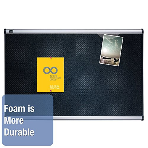 Quartet Bulletin Board, 4' x 3', Embossed, Hi-Density Foam,  Aluminum Frame (B344A)